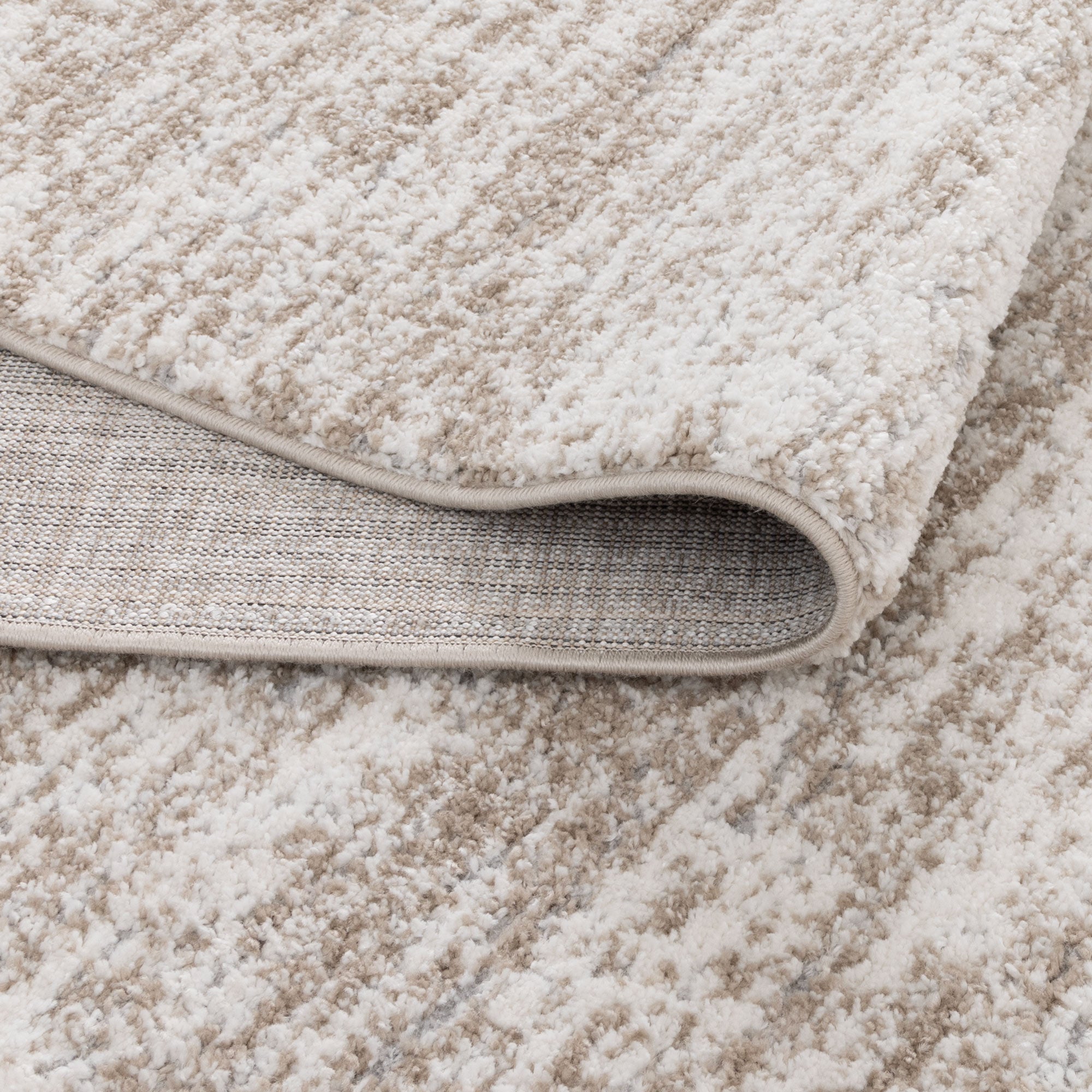 Nola Canvas Abstract Beige Rug - N009