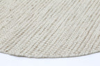 Nordic Brown Reversible Wool Round Rug