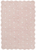 Mellow Rectangle Scalloped Kids Rug Blush Pink