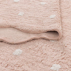 Mellow Round Scalloped Kids Rug Blush Pink