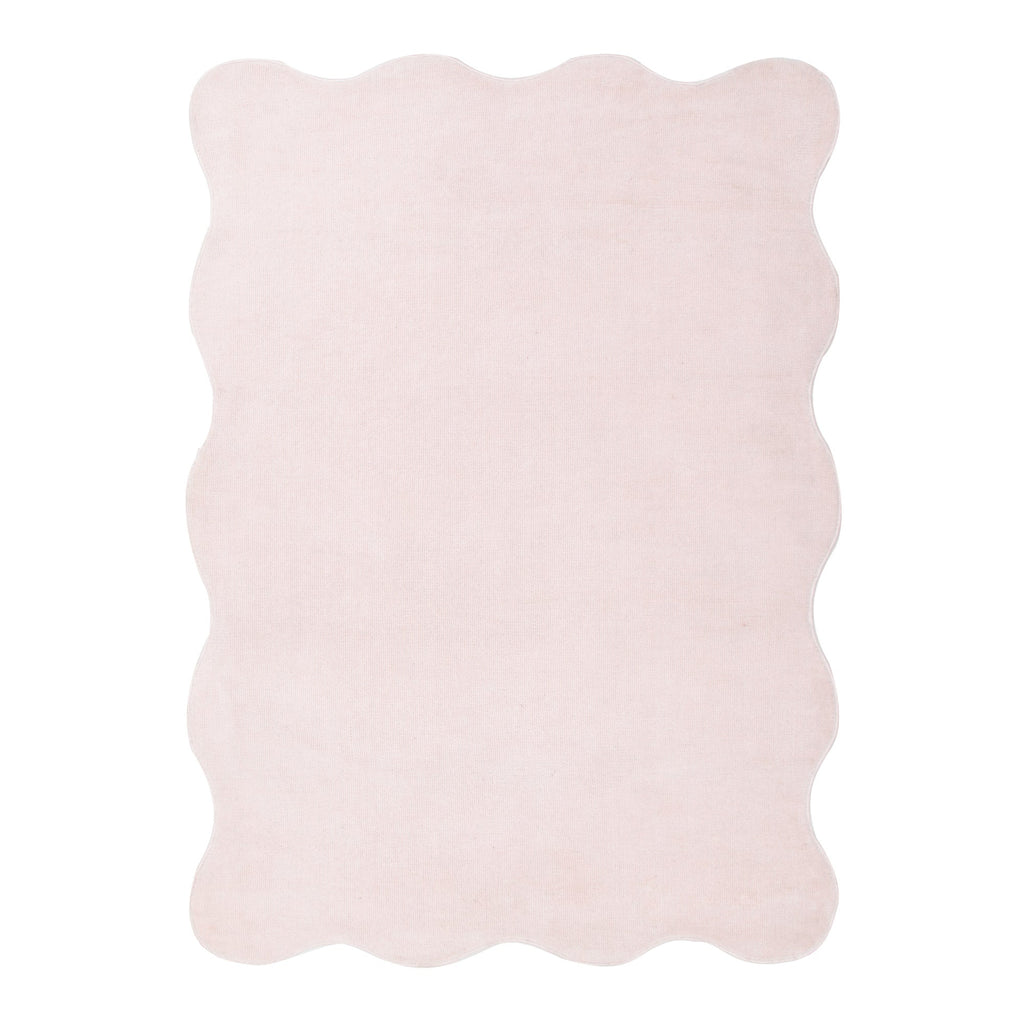 Ollie Scalloped Irregular Rug Pink