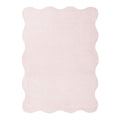 Ollie Scalloped Irregular Rug Pink