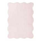 Ollie Scalloped Irregular Rug Pink