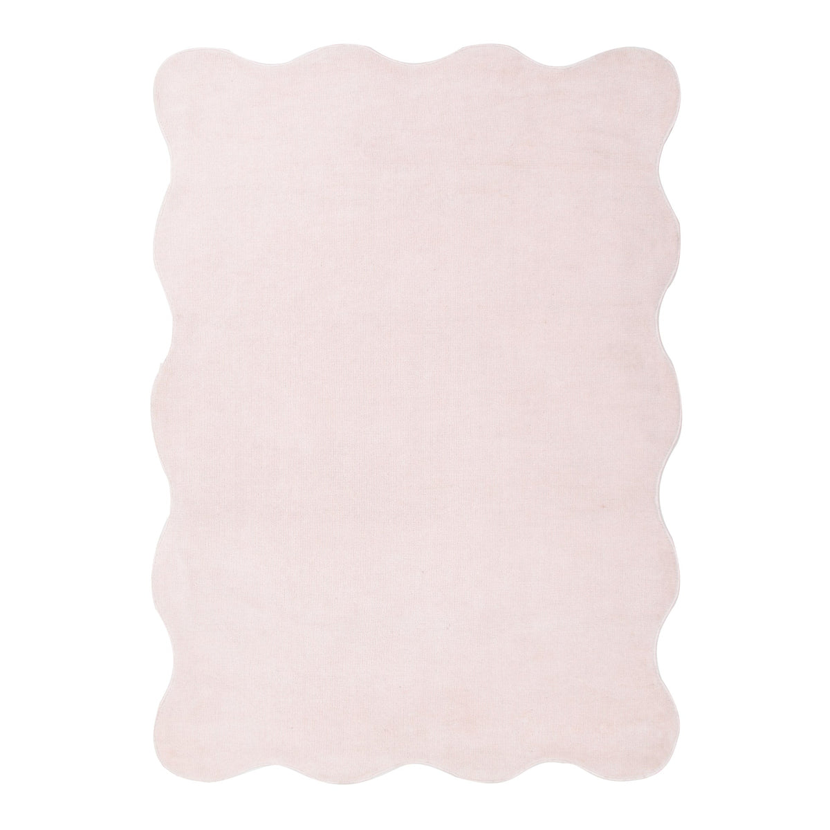 Ollie Scalloped Irregular Rug Pink