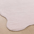 Ollie Scalloped Irregular Rug Pink