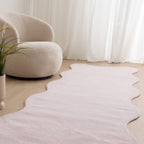Ollie Scalloped Irregular Runner Pink