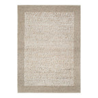 Eco Weave Plain Border Cream Beige Jute and Wool Rug
