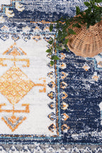Provence Taza Blue Cream Transitional Rug - PROV06