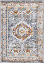 Provence Zaida Traditional Grey & Terracotta Rug - PROV12