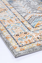 Provence Zaida Traditional Grey & Terracotta Rug - PROV12