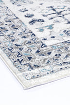 Provence Celts Cream Blue Traditional Rug - PROV14