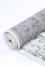 Provence Celts Cream Blue Traditional Rug - PROV14