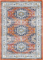 Provence Pagnol Rust Multi Traditional Rug - PROV20