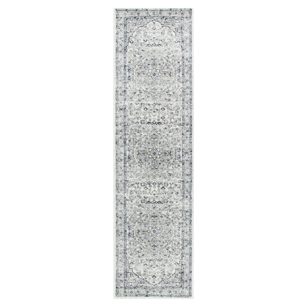 Provence Vallonnet Cream Navy Floral Rug - PROV23