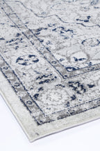 Provence Vallonnet Cream Navy Floral Rug - PROV23