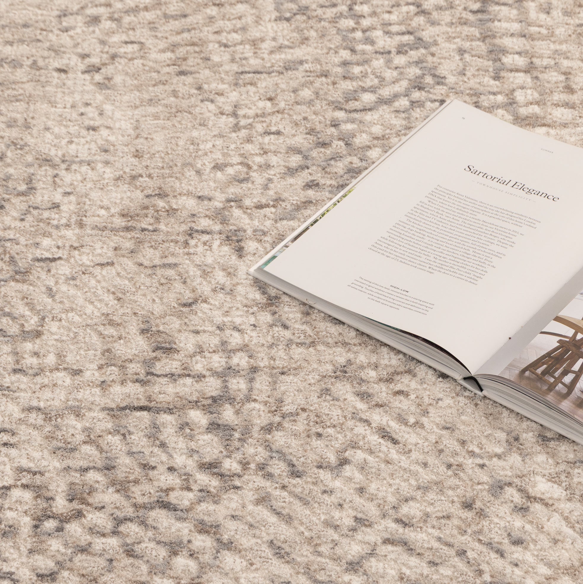 Solenne Mosaic Soft Tide Beige Grey Rug - S900