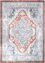 Salsa Seo Terracotta & Ivory Transitional Rug