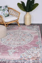 Salsa Hollow Medalion Transitional Blush Rug
