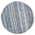 Salsa Luis Blue & Grey Tribal Round Rug