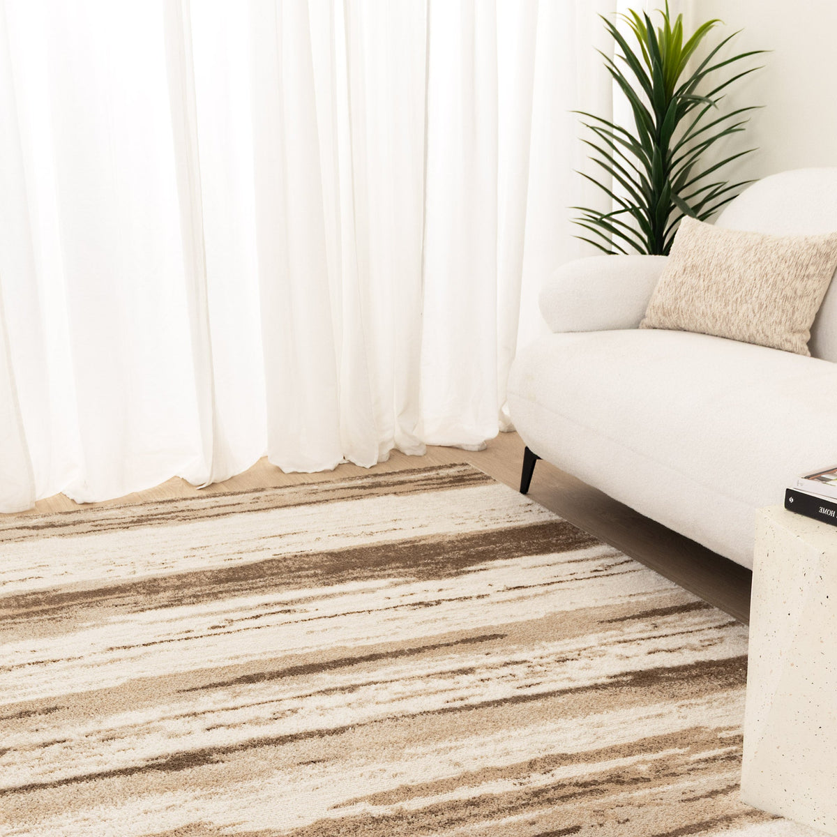 Edition Watercolour Lines Brown Rug