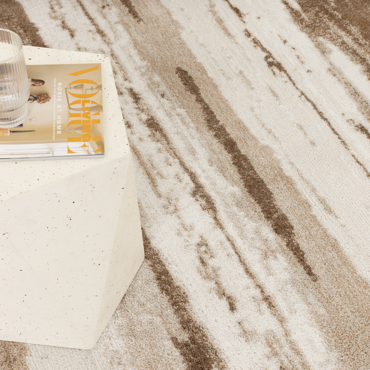 Edition Watercolour Lines Brown Rug