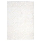Tender Chevron Cream Shag Rug