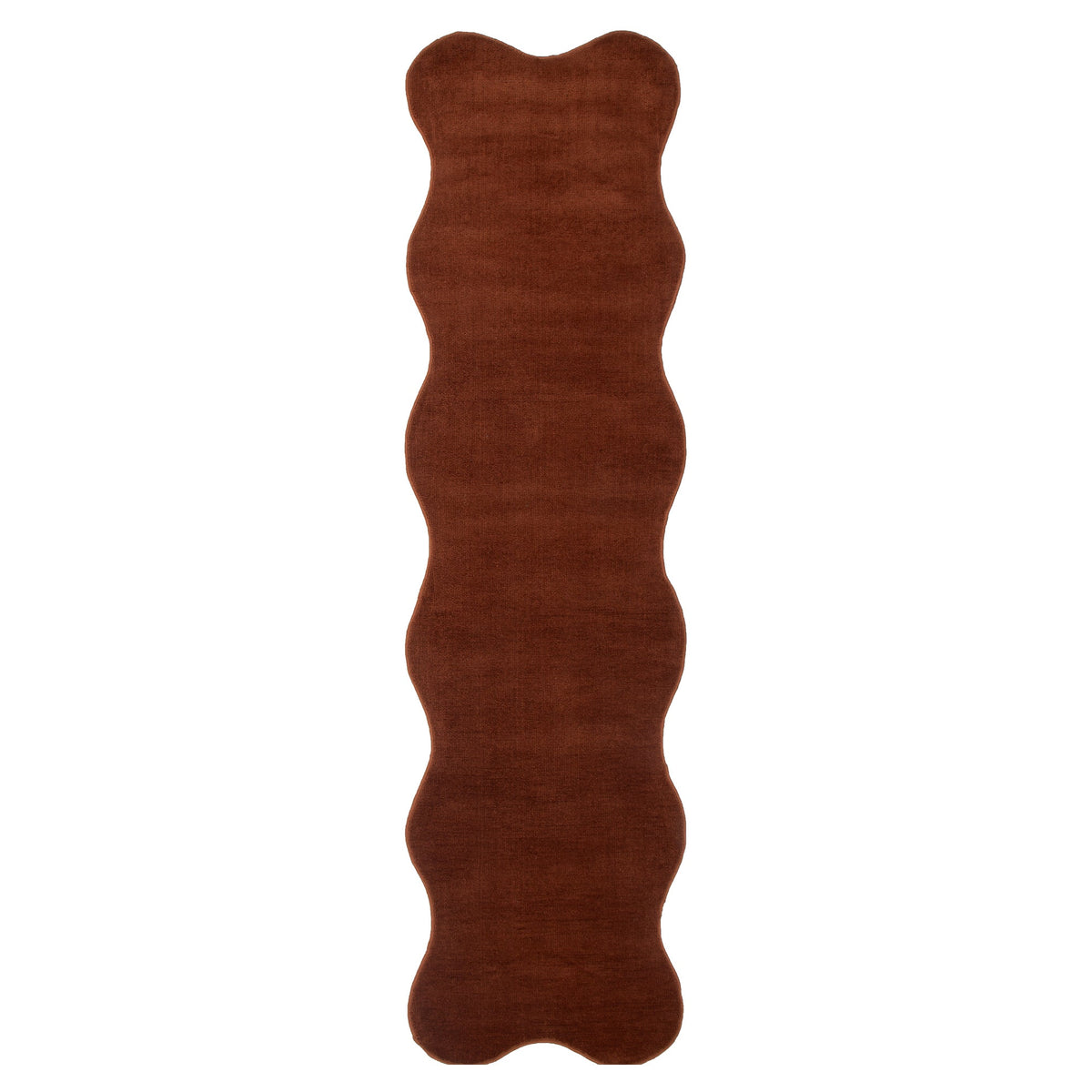 Ollie Scalloped Irregular Runner Terracotta