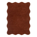 Ollie Scalloped Irregular Rug Terracotta