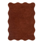 Ollie Scalloped Irregular Rug Terracotta