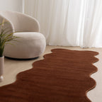 Ollie Scalloped Irregular Runner Terracotta