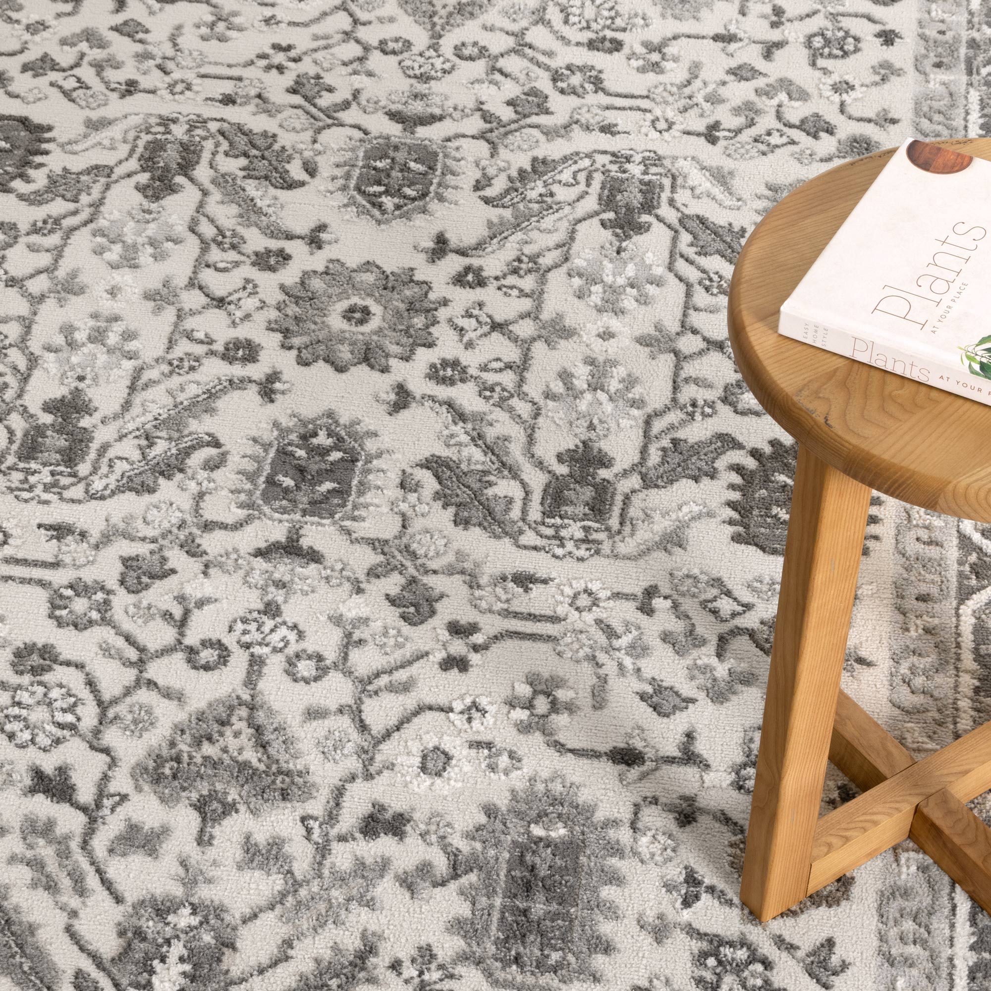 Sierra Oriental Border Grey Rug
