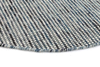 Nordic Teal Reversible Wool Round Rug