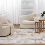 Wellington Abstract Wash Brown Rug - W007